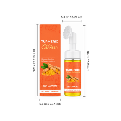 Turmeric Facial Cleansing Mousse with Brush