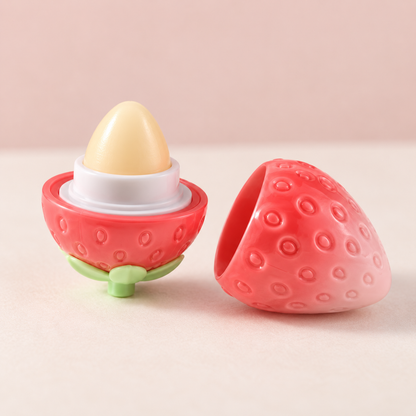 Strawberry-Shaped Tinted Lip Balm